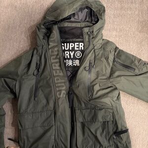 Superdry Expedition Hooded Parka – Army Green, Size 10